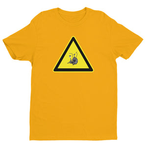 Bike Caution Short Sleeve Fitted T-shirt