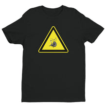 Load image into Gallery viewer, Bike Caution Short Sleeve Fitted T-shirt